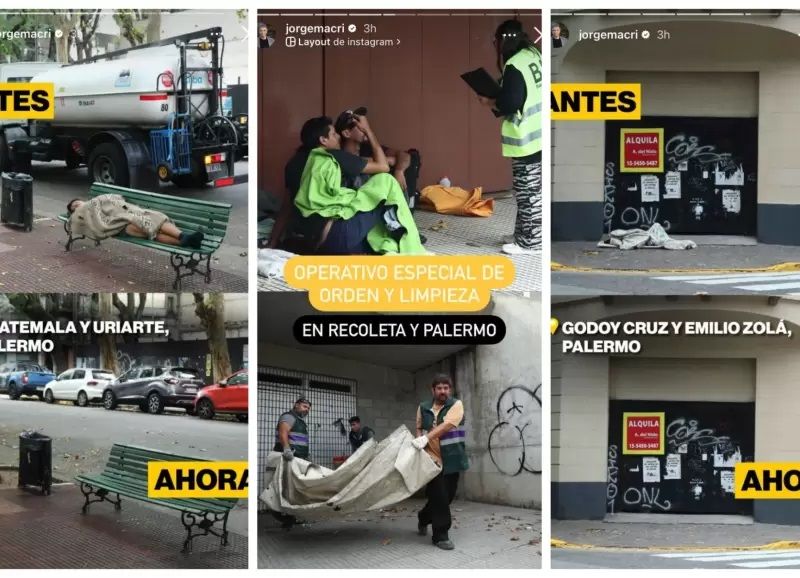 La justicia de CABA exige a Jorge Macri un informe sobre los polémicos «operativos de limpieza urbana»